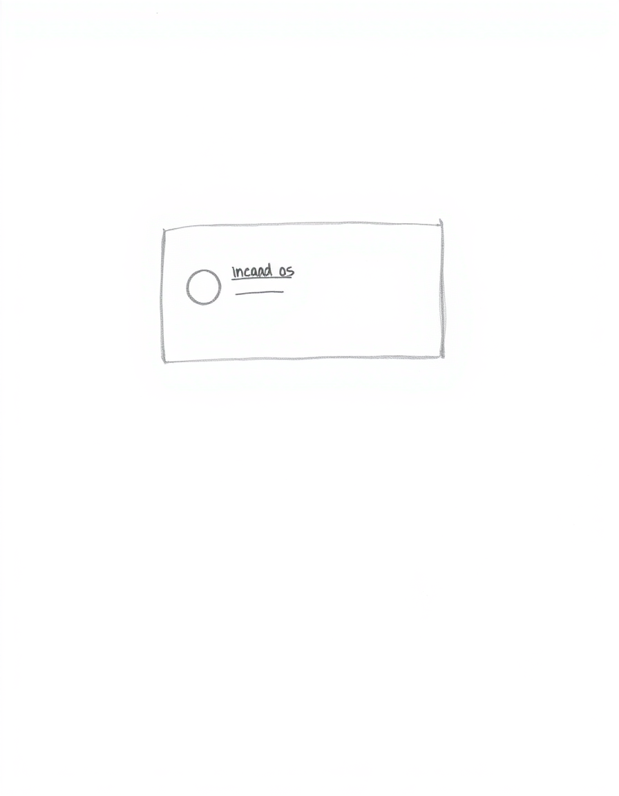 Main art studio: Minimalist black and white pencil sketch of a single floating chat window. One incoming message is already marked as read, while below it the empty re