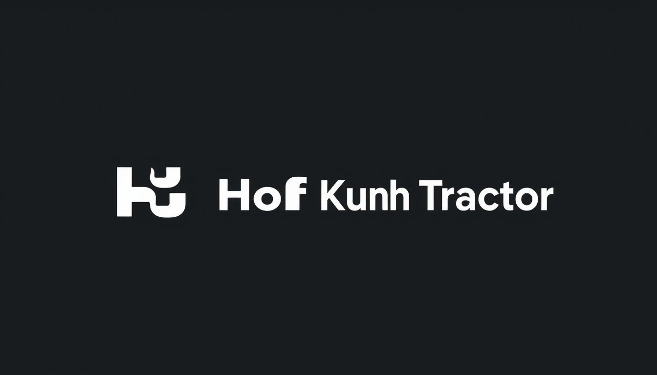 Logo idea created from the prompt: logo design, clean minimal mark, bold simple shapes, balanced composition, Hof Kuh Traktor , versatile brand logo
