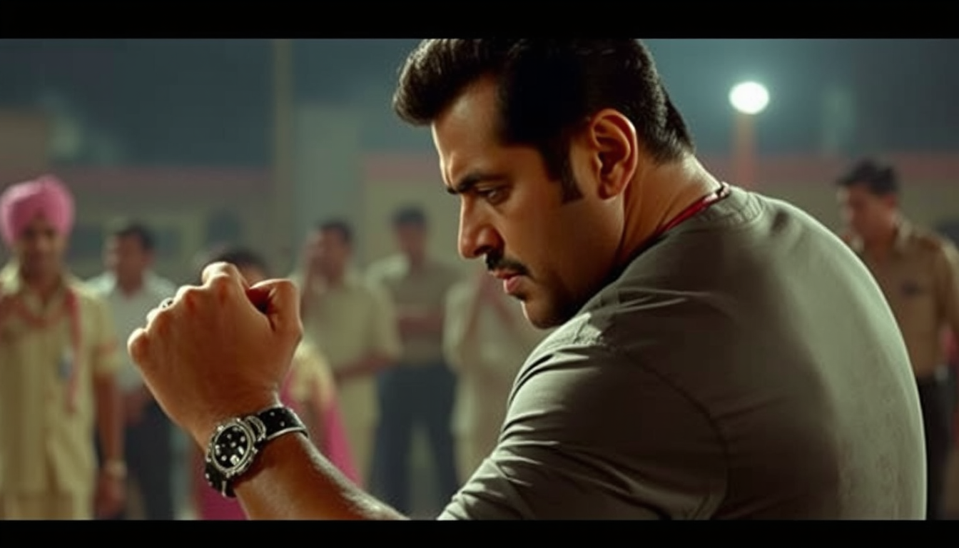 AI Art prompt example created from the prompt: Salman Khan ka wanted picture ka scene love fight wala vah fight Karta Hai acche se