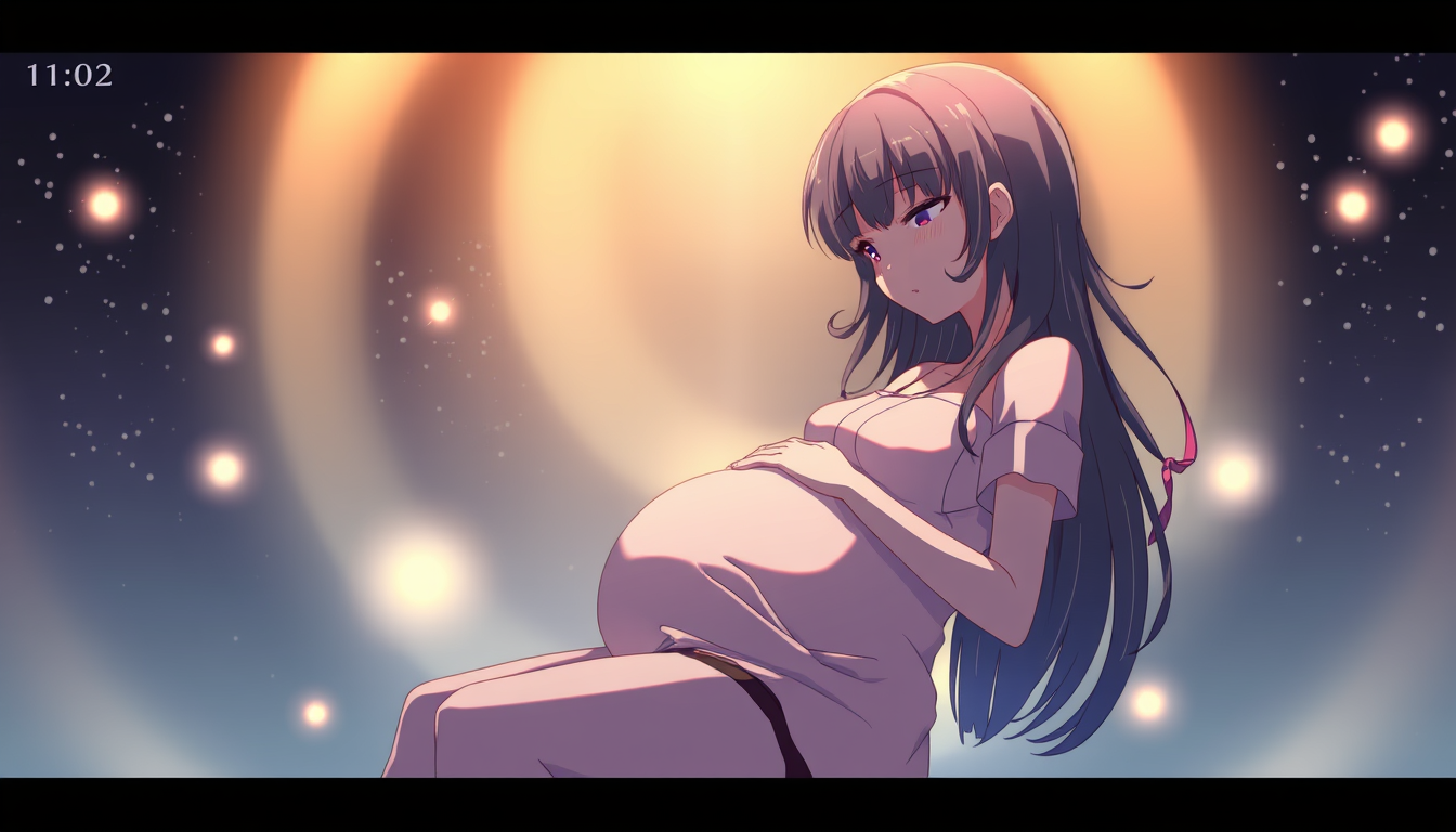 AI Art prompt example created from the prompt: anime style, 1girl, pregrant, fetal movement,