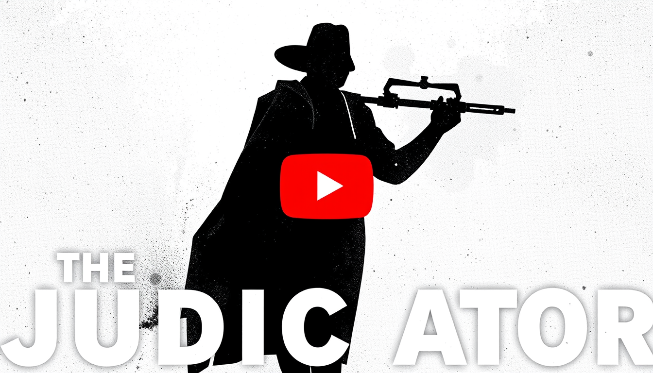 AI Art prompt example created from the prompt: The Judicator youtubebanner
