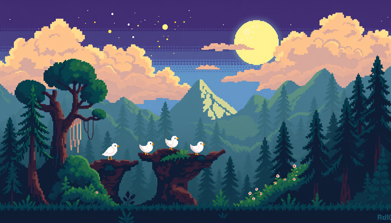 Pixel Art idea: pixel art, 32x32 sprite scale, limited palette, retro 16-bit game art, IA → fondo/base → LibreSprite → tiles 32×32 → Tiled aterrador sombiro sangre es