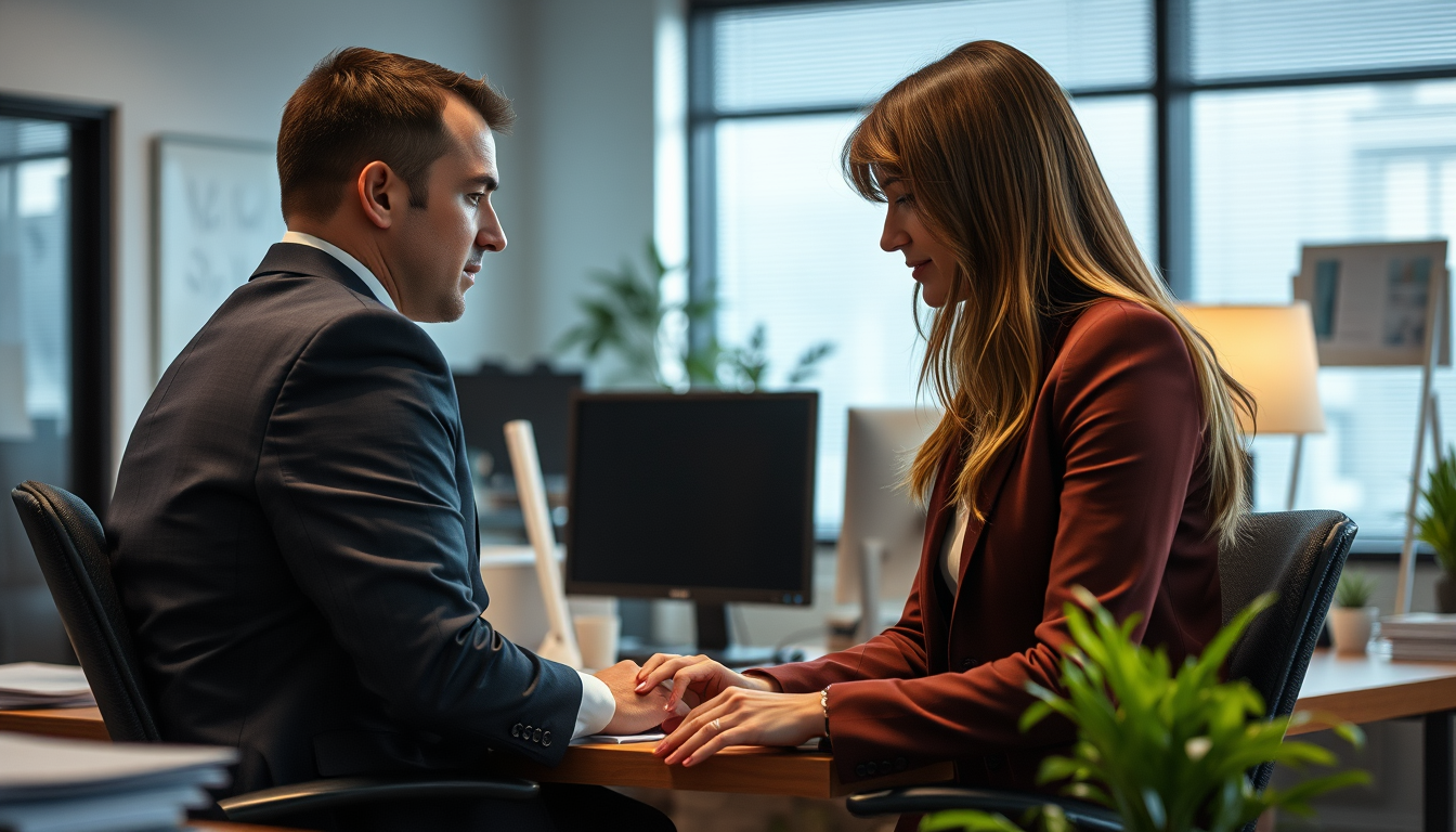 Main art studio: woman sucks dick of collegue in office