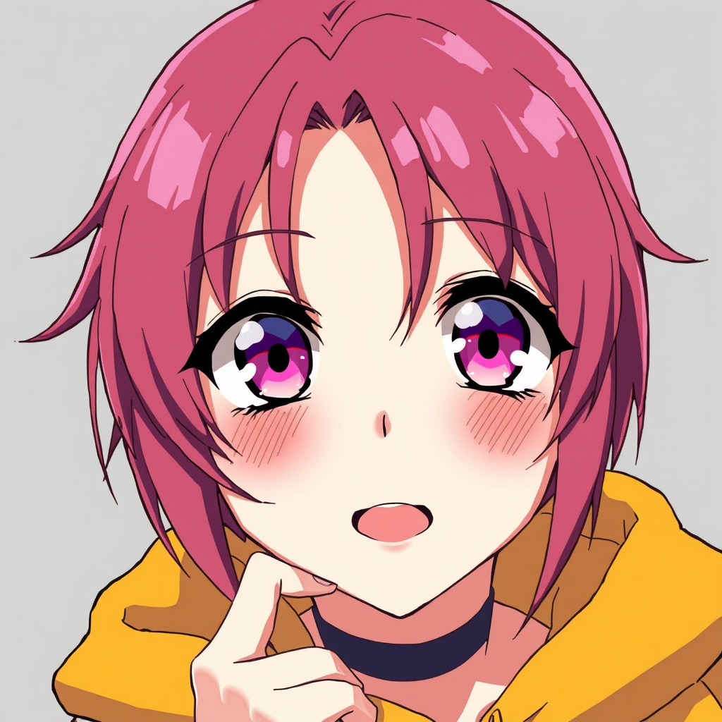Anime idea created from the prompt: anime style, vibrant colors, expressive eyes, Что ща хуйня почему он круглый , detailed anime illustration