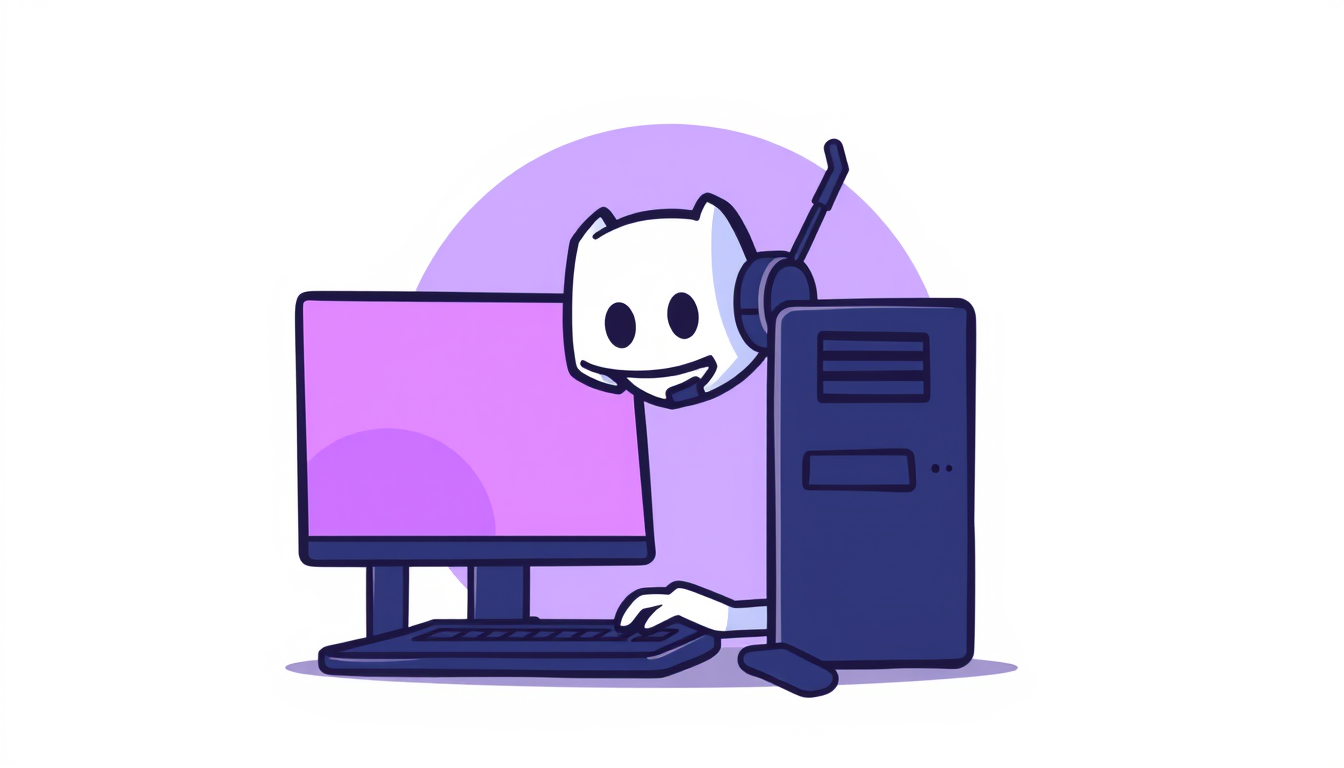 Discord Pfp idea: discord profile picture, square avatar, bold readable design, vibrant colors, Um gamer jogando no computador , clean pfp illustration