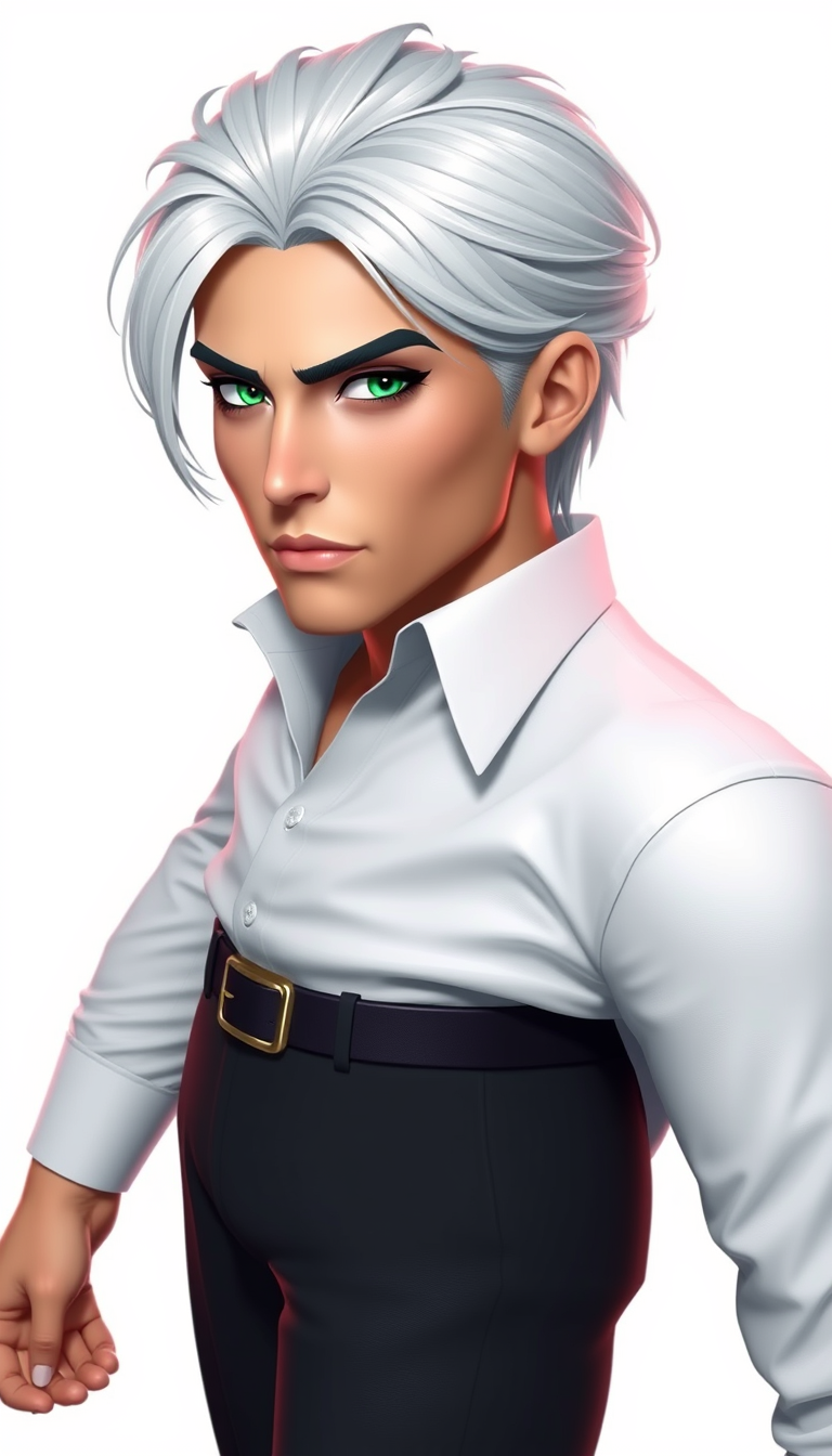 Characters idea: an original character defined by silhouette, role, outfit, palette, and expression, deliberate composition, Original adult male hero, 22, fit athletic