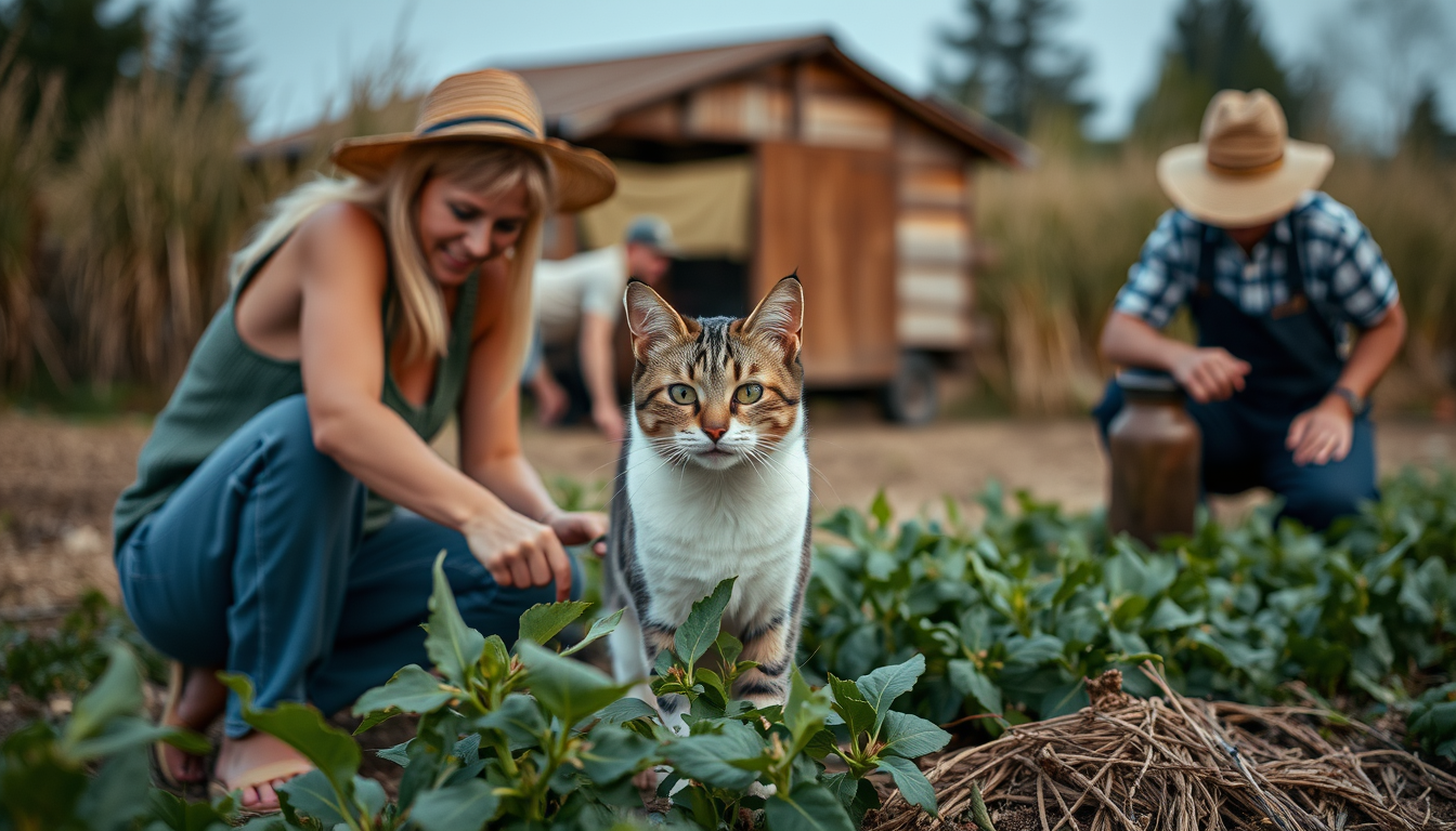Main art studio: Cat isgo for cut the crop with farmer then after return she go for party with her friends