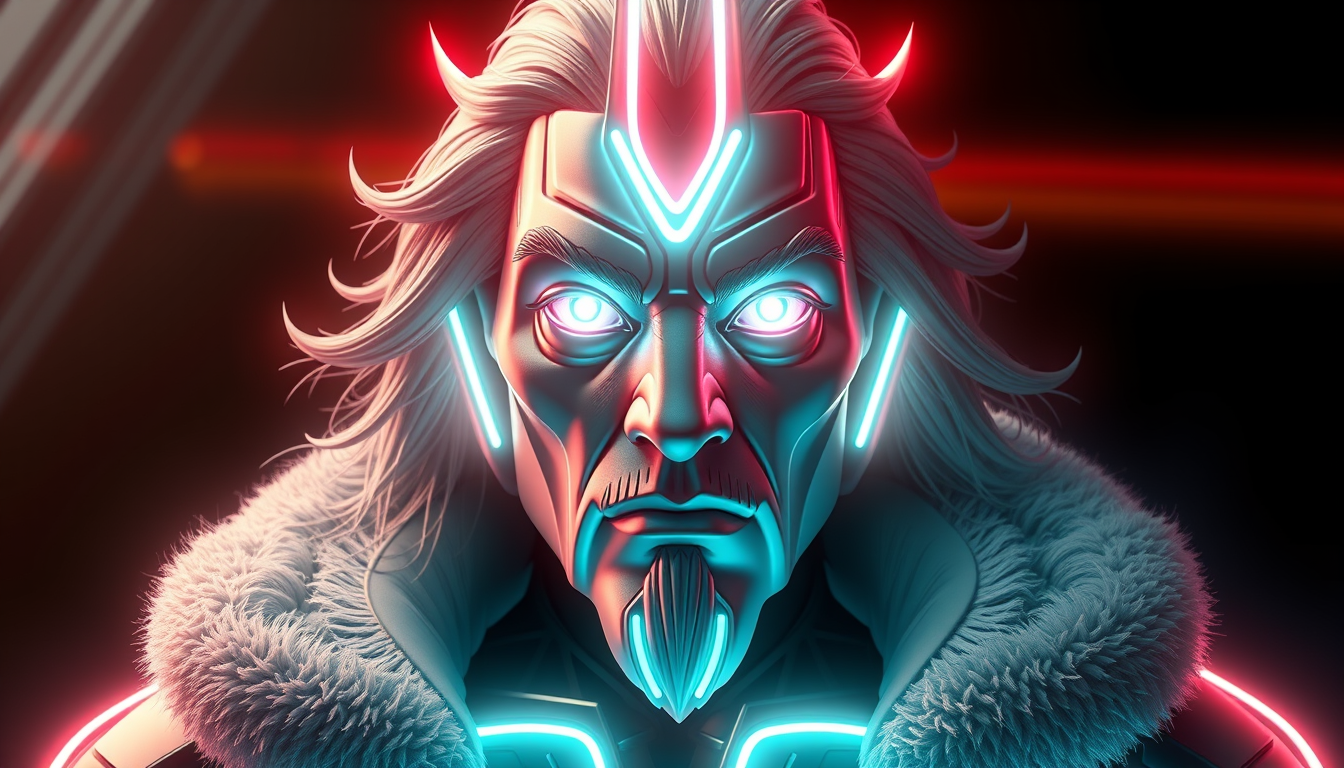 Main art studio: Создай невероятно эпичного аниме-ниндзя по имени NEONMAX — Король Теней. Его образ идеально разделён пополам: 50% чёрного и 50% белого цвета. На нём з