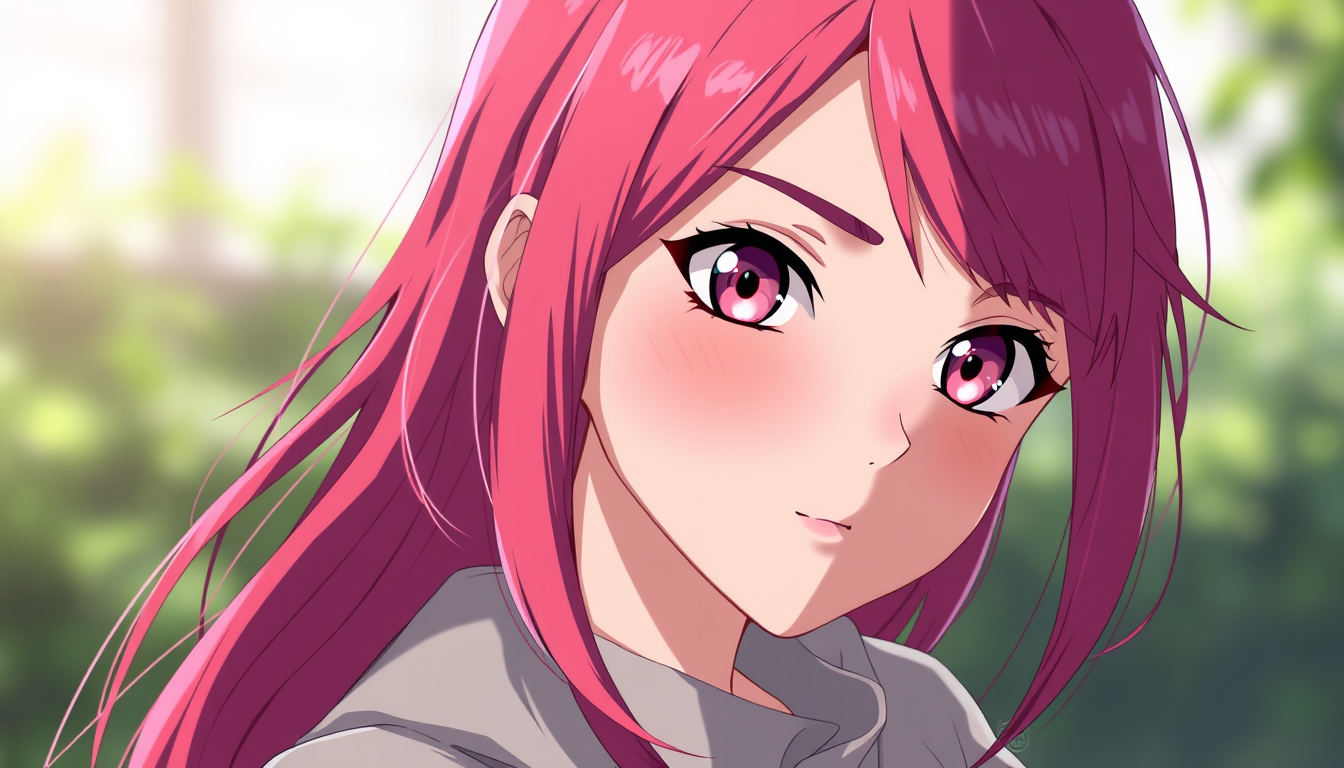 Main art studio: ragazza anime 3d, 15 anni, alta qualità, capelli colore pesca, mezzo busto