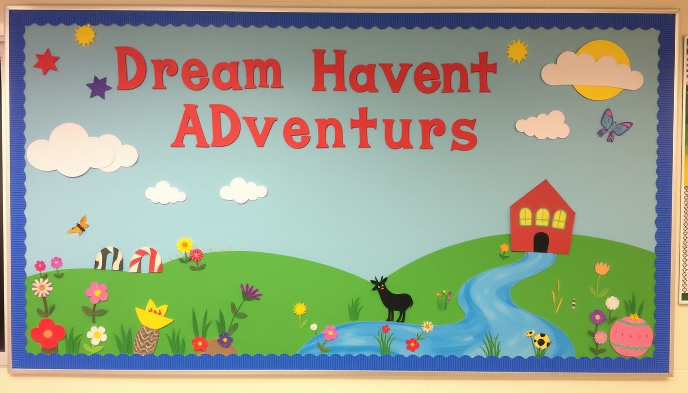 Main art studio: No file chosenNo file chosenNo file chosen Chat with ChatGPT Ask anything Log in Sign up for free You said: My classroom theme is dreamland adventures