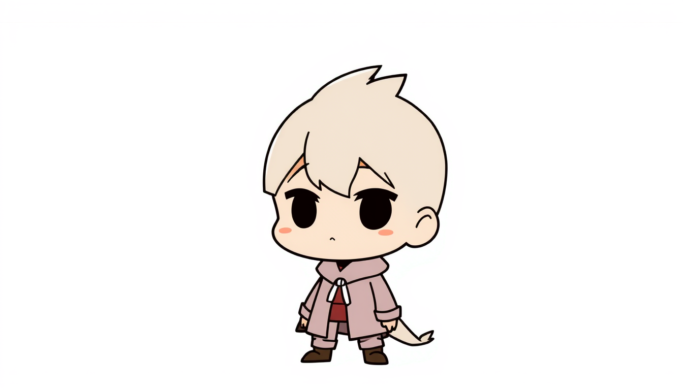 AI Chibi idea created from the prompt: a compact super-deformed character with an oversized head, simple silhouette, and readable expression, deliberate composition, Satoru gojo c