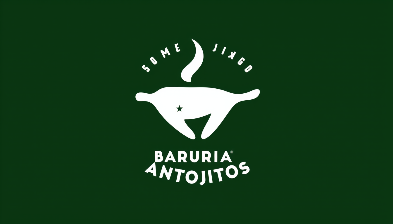 Logo idea: logo design, clean minimal mark, bold simple shapes, balanced composition, Genera un logotipo para un restaurante de birria y antojitos estilo jalisco