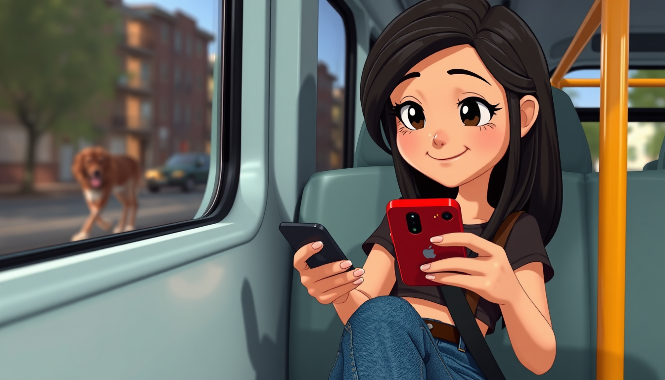 Main art studio: Lina est une jeune fille au style de dessin animé 3D, avec de longs cheveux noirs, de grands yeux expressifs et un visage doux. Elle porte un crop top