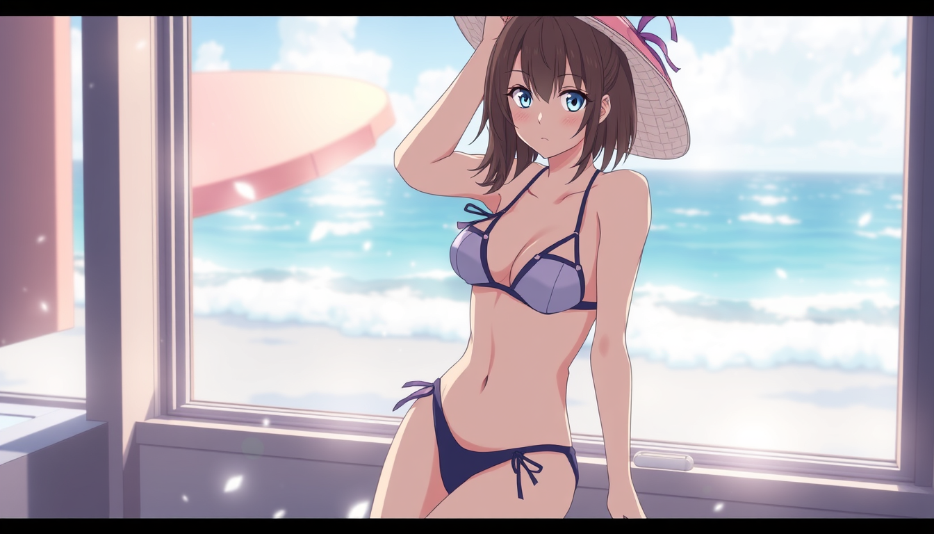Main art studio: Sakura Shinohara from Boku wa Kanri Kanri Kanri Sarete Iru in bikini full body