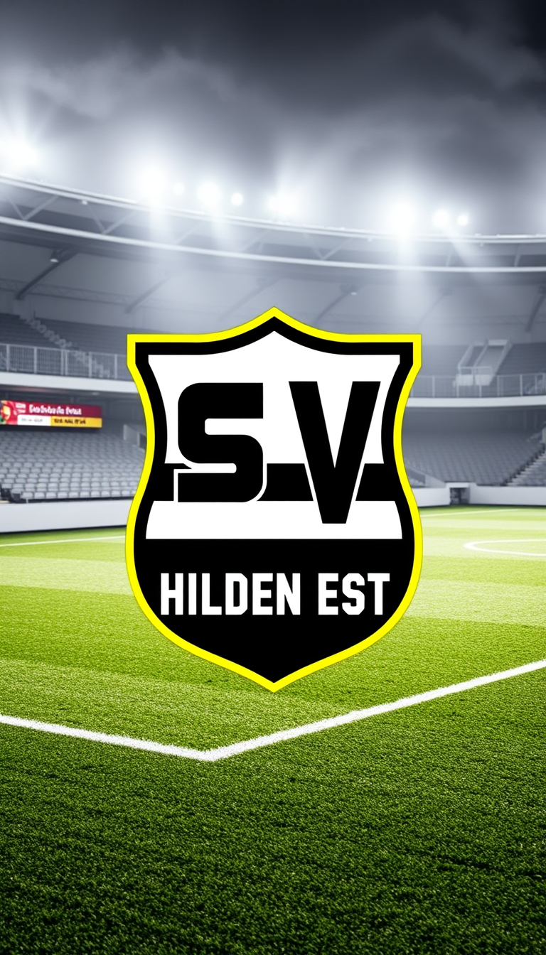 Main art studio: Erstelle mir ein Hintergrundbild für ein Open-Office Dokument. In diesem Bild soll es um die 2. Fußballmannschaft von SV Hilden Ost gehen. Bitte nutze