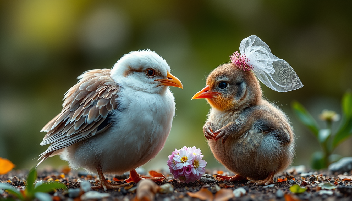 Main art studio: ein Hochzeitsbild zwischen einem Igel (männlich) und einem Erdmännchen (weiblich)