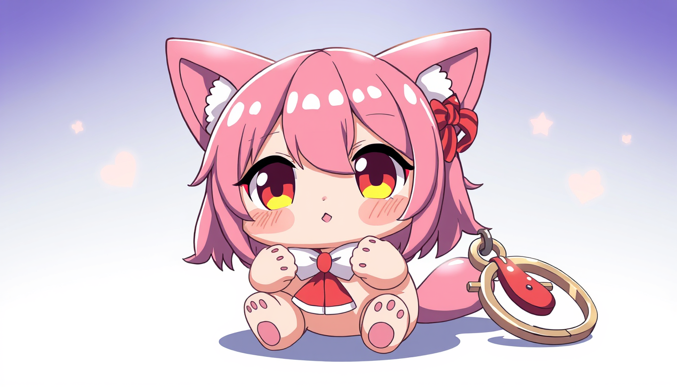 Anime idea: anime style, vibrant colors, expressive eyes, A cute Animekny inspiriert Keychain pleas! , detailed anime illustration