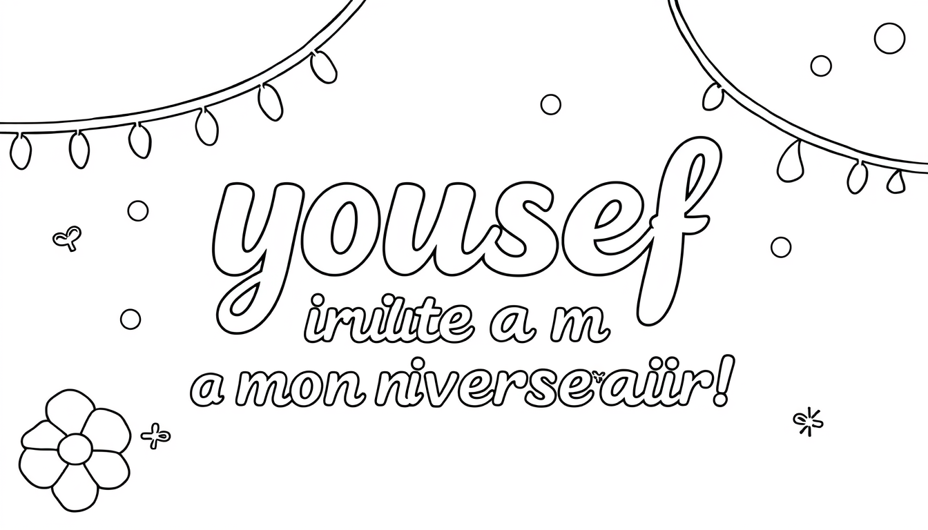 AI Coloring Page idea created from the prompt: black-and-white coloring page, bold clean outlines, large enclosed areas, no shading, jai envis d un truque proffetionnelle une carte dinvit