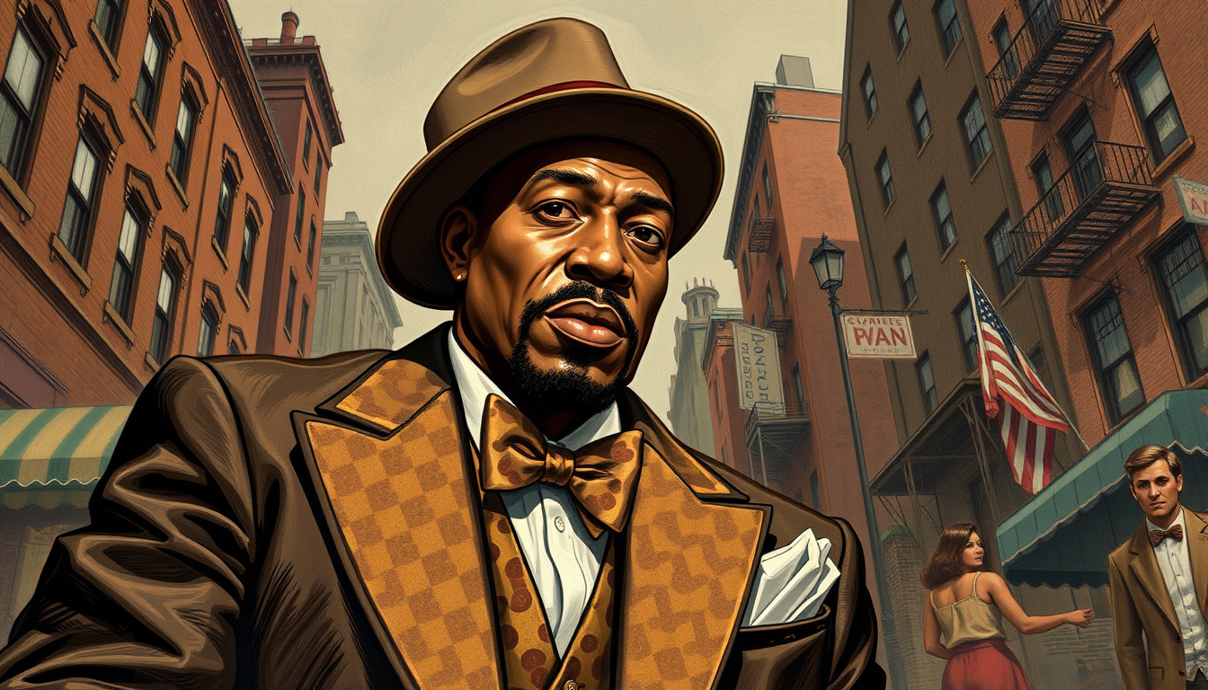 AI Art prompt example created from the prompt: Dapper Dan of Harlem art
