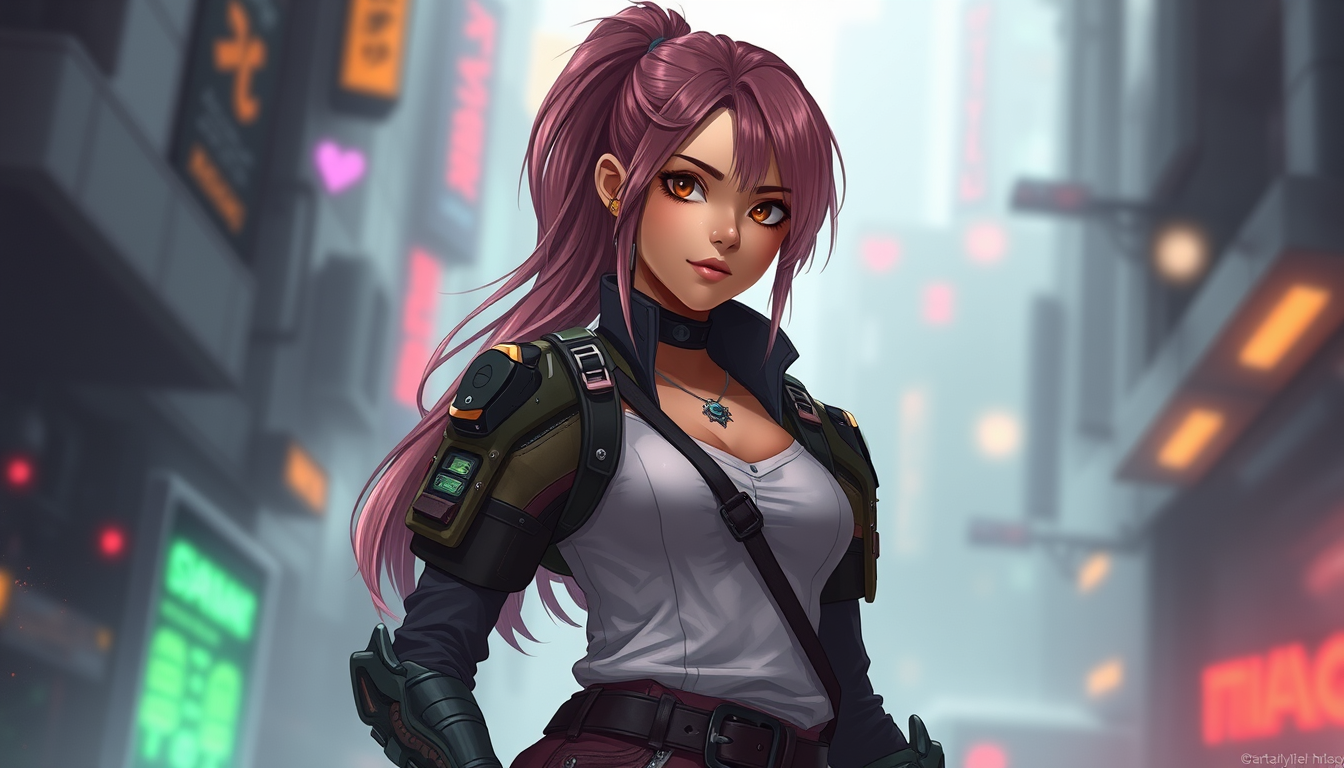 Character idea created from the prompt: an original character defined by silhouette, role, outfit, palette, and expression, deliberate composition, make a charcater for futuristic