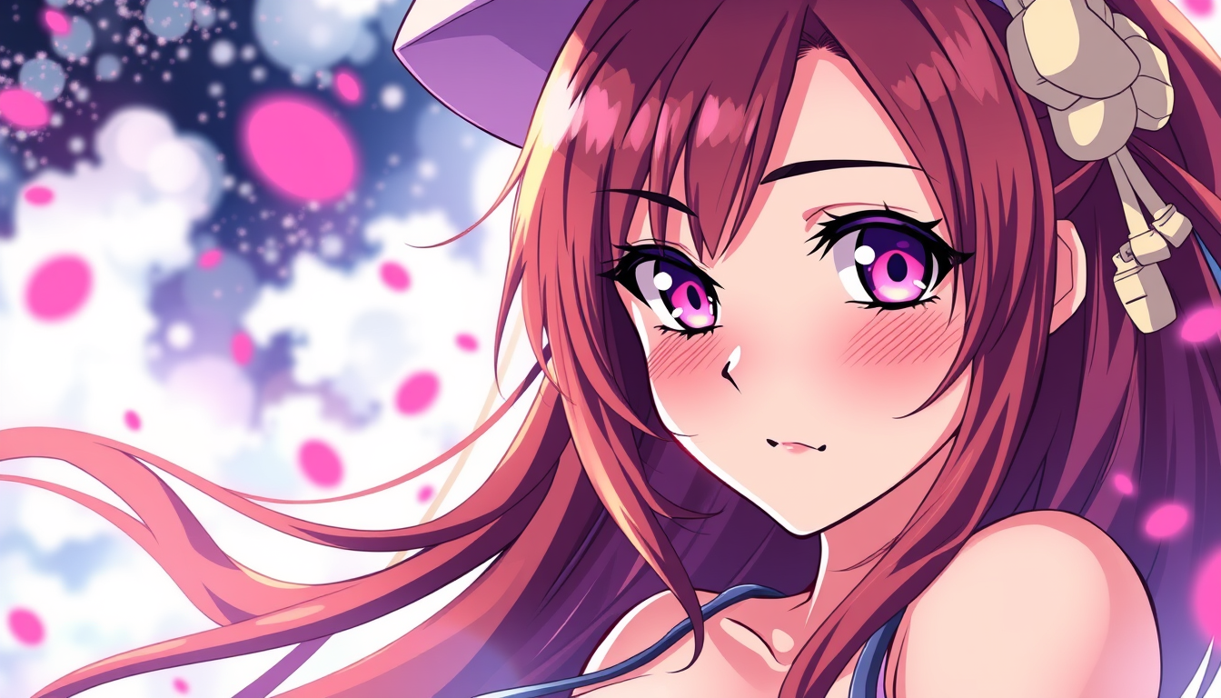 Anime idea: anime style, vibrant colors, expressive eyes, Hot Anime woman , detailed anime illustration