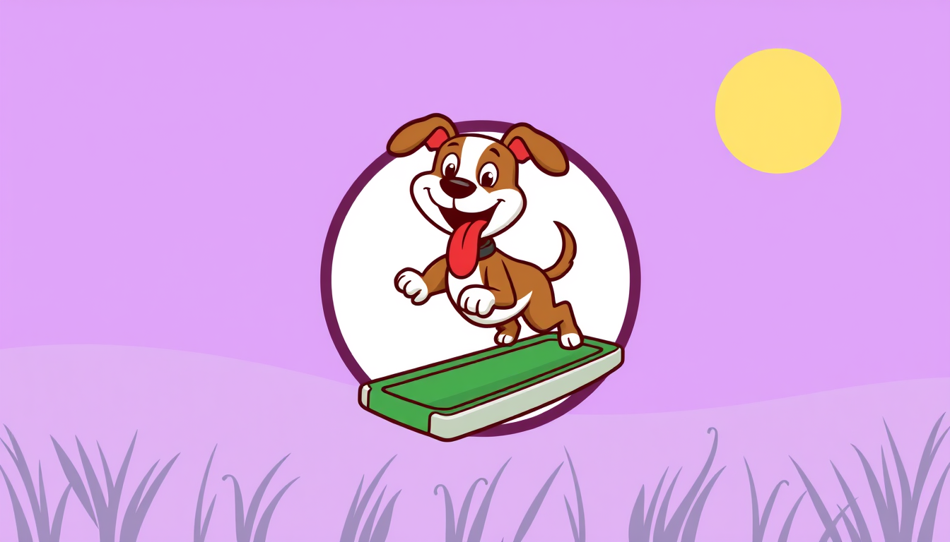 Main art studio: Create vectorized art, with a light purple background field, with a yellow sun in the upper right corner, containing an oval with a cartoon brown and 