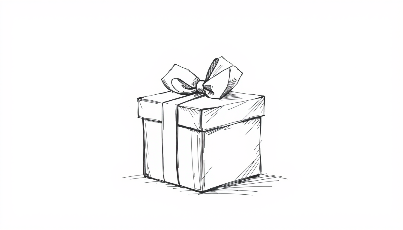 Main art studio: gift sketch white background