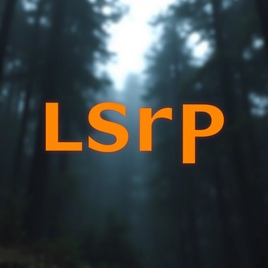 Main art studio: Let there be an image with the text "LSRP" on it, and make it orange.