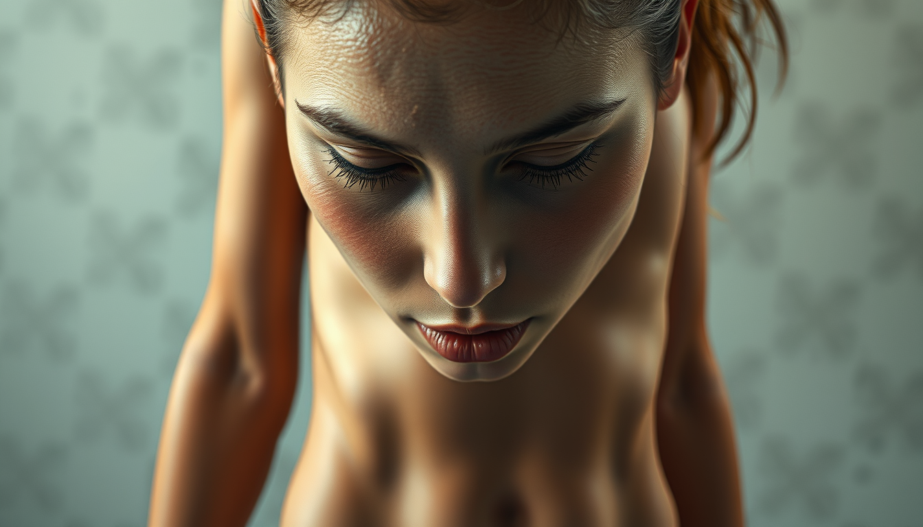 Realistic Images idea: photorealistic generated image, natural materials and skin texture, physically plausible lighting, Femme nue très excitée , coherent depth, restrained