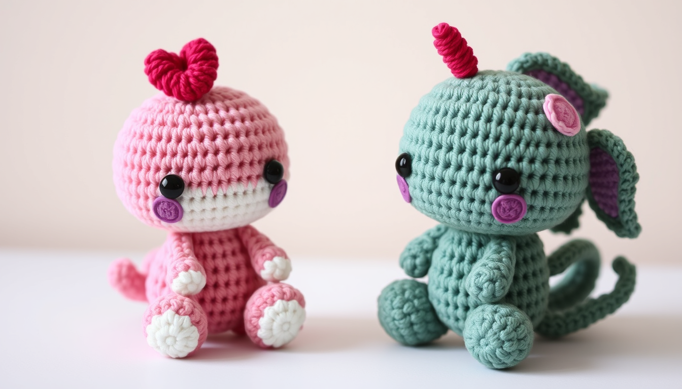 Main art studio: ajolote rosado tejido en amigurumi