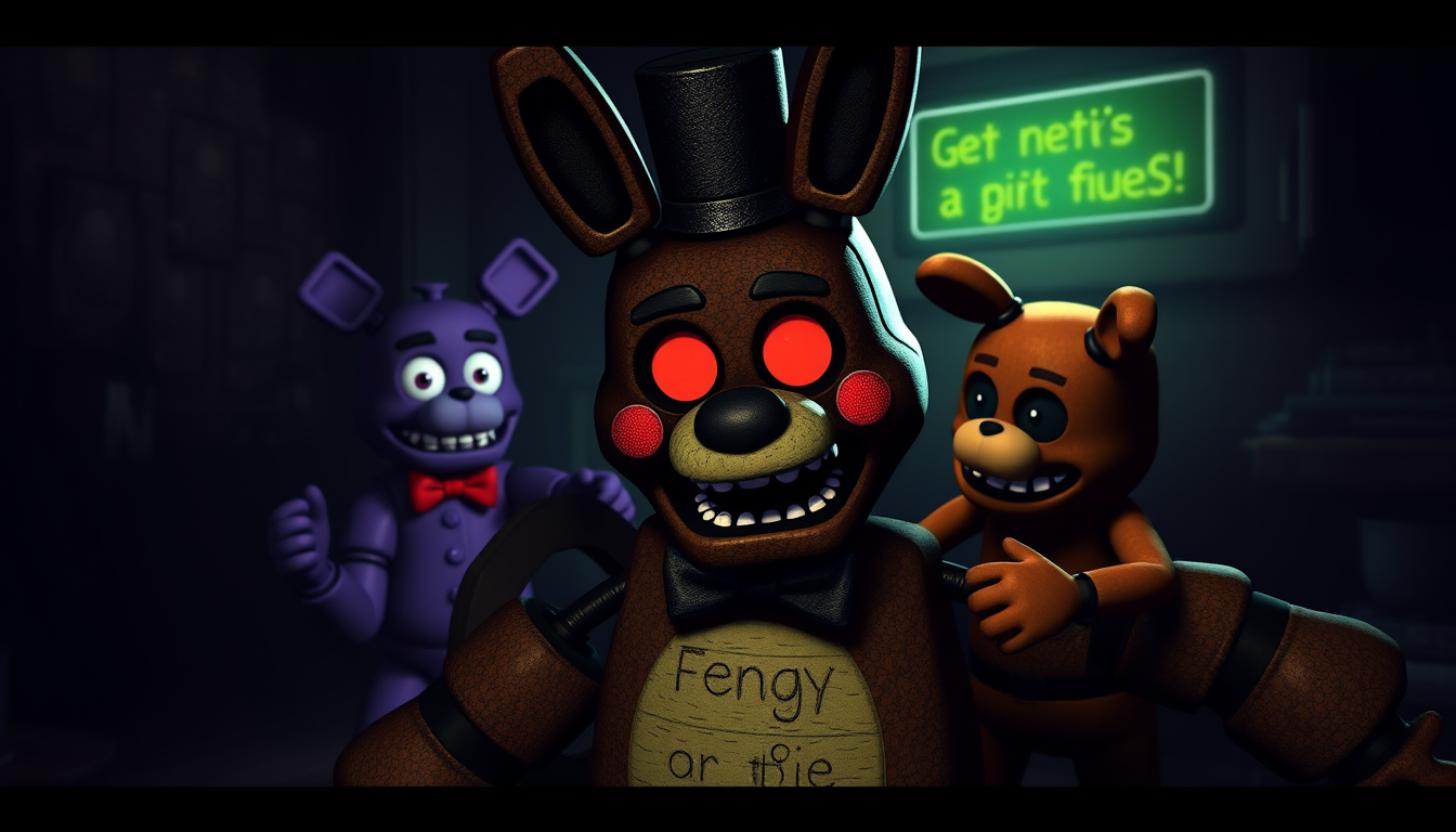 Main art studio: Widehret Freddy five nights at Fredys 2 dañado cables expuestos boca grande