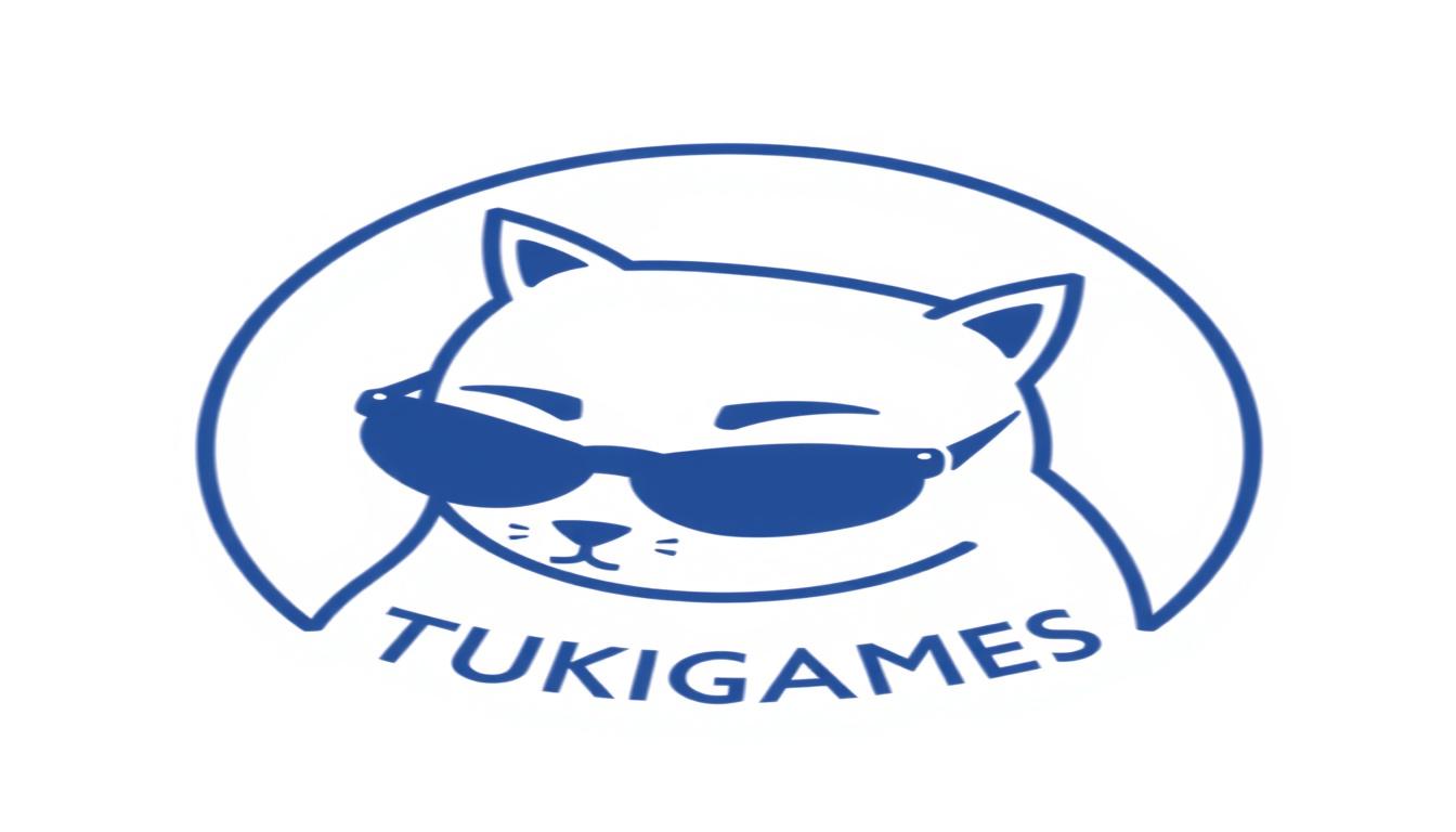 Main art studio: Cute kawaii cat mascot logo wearing oversized sunglasses, inside a clean circular badge. Keep a round head, tiny ears, chubby cheeks and a small smile