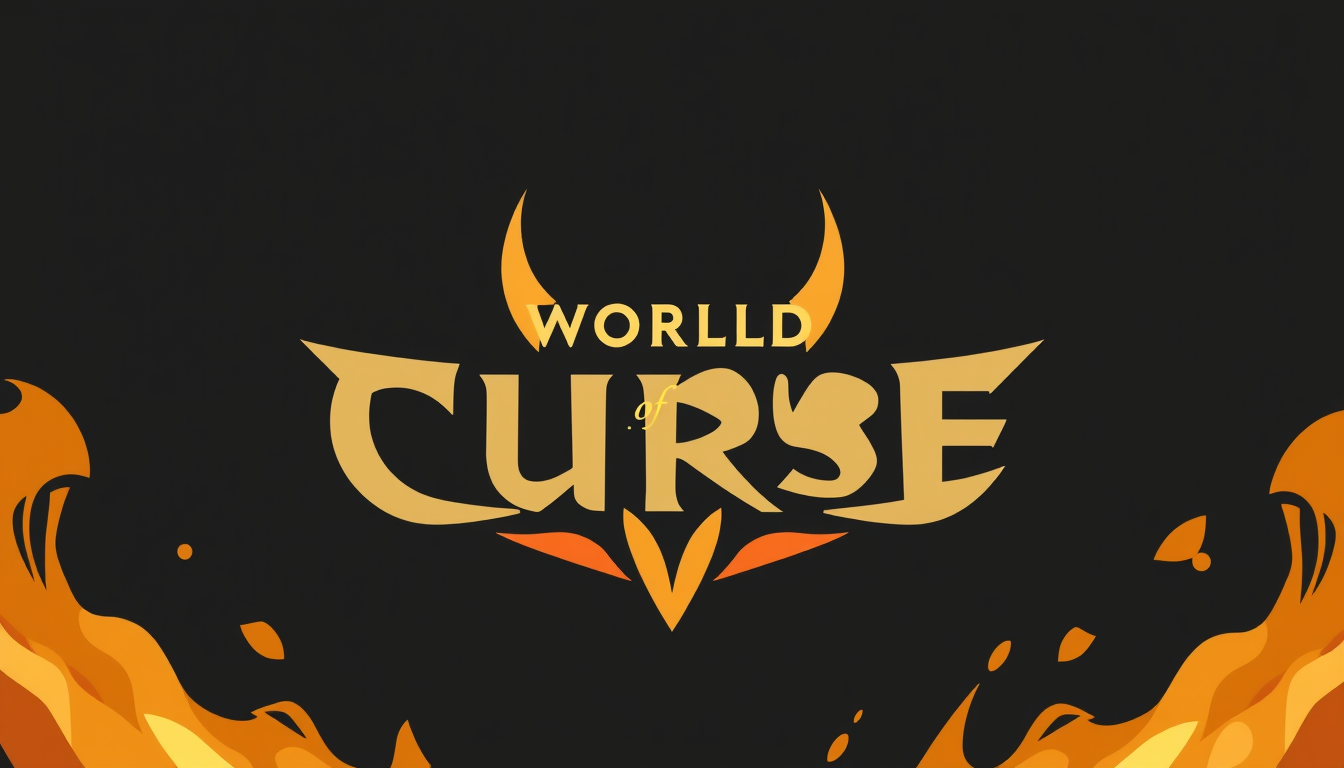 Logo idea: logo design, clean minimal mark, bold simple shapes, balanced composition, oui un logo d'une nouvelle extension wow qui appellerais " World of Curse S
