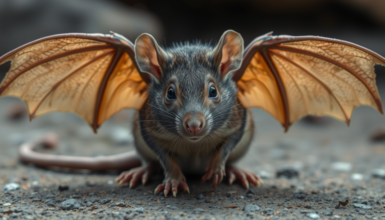 Main art studio: a rat with wings