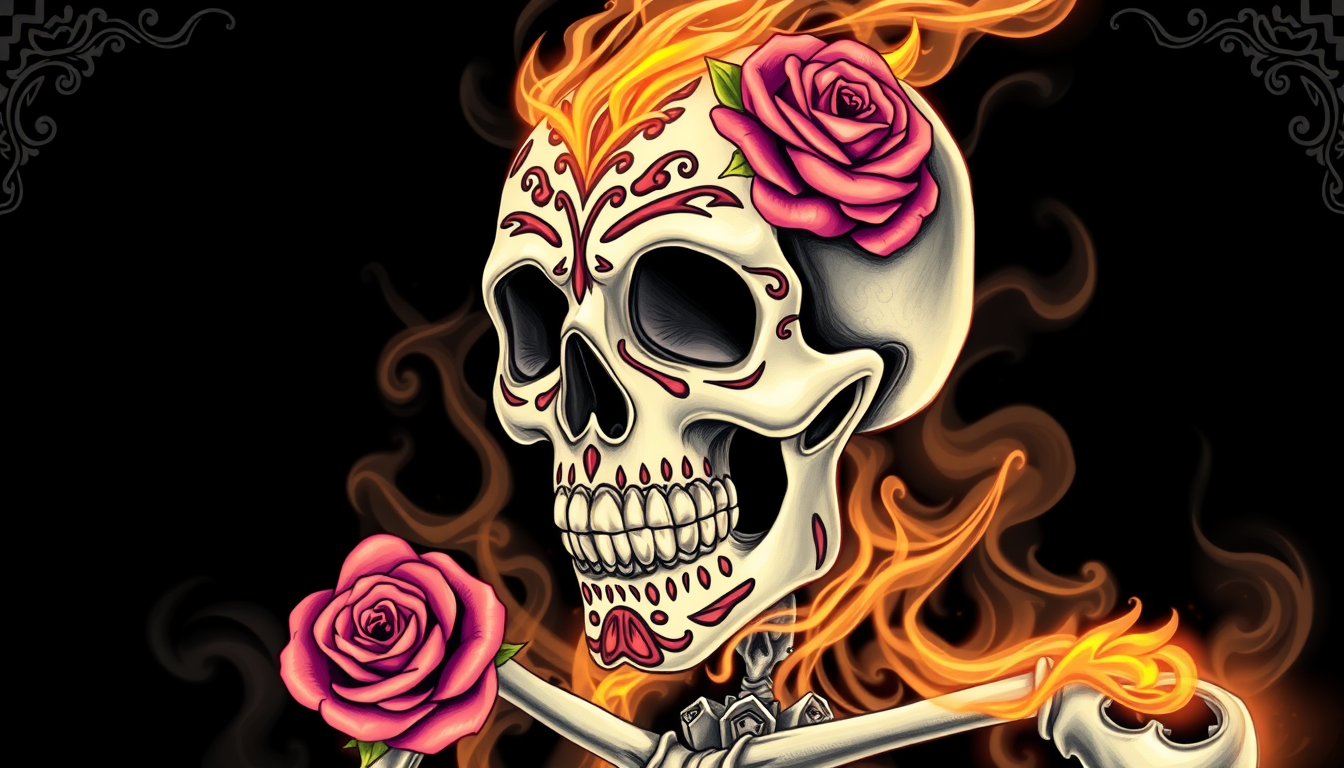 Main art studio: Hazme una calavera en modo dibujo fumando de cachimba