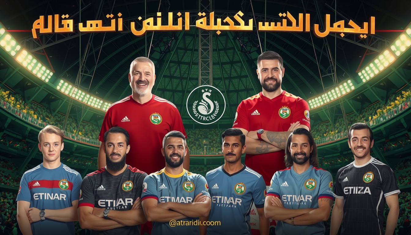 Main art studio: عايز نفس التصميم هذا بشكل ميل ومنسق جدا دون تغير في اي شي لا الشكل ولا ترتيب الاشخاص اريد تعديل العنوان ايضا الجهاز الفني لقطاع الناشئين بنادي سوهاج و