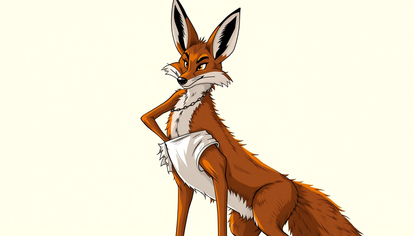 Main art studio: Wile e coyote wearing white briefs