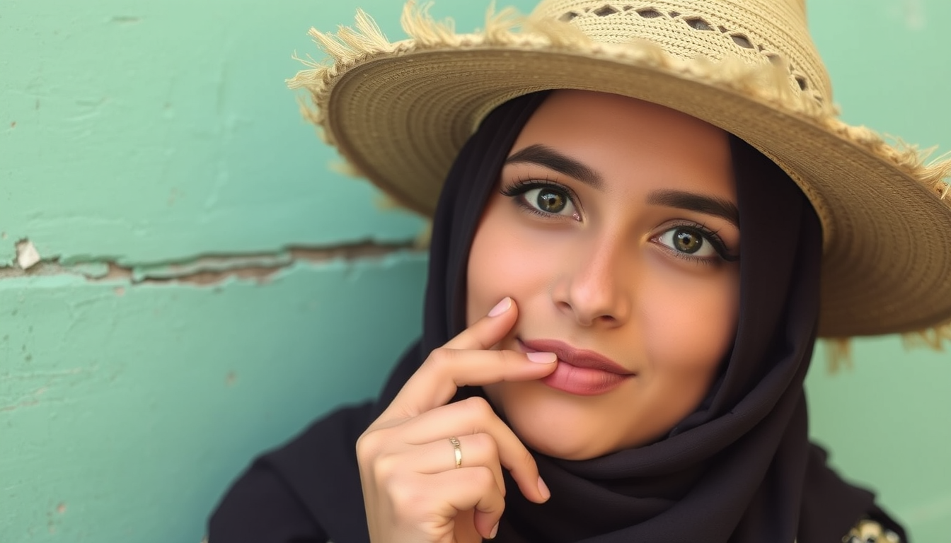 Main art studio: اصنع صورة فتاة جميلة واقفة و اجعل كل جسمها يبان في الصورة