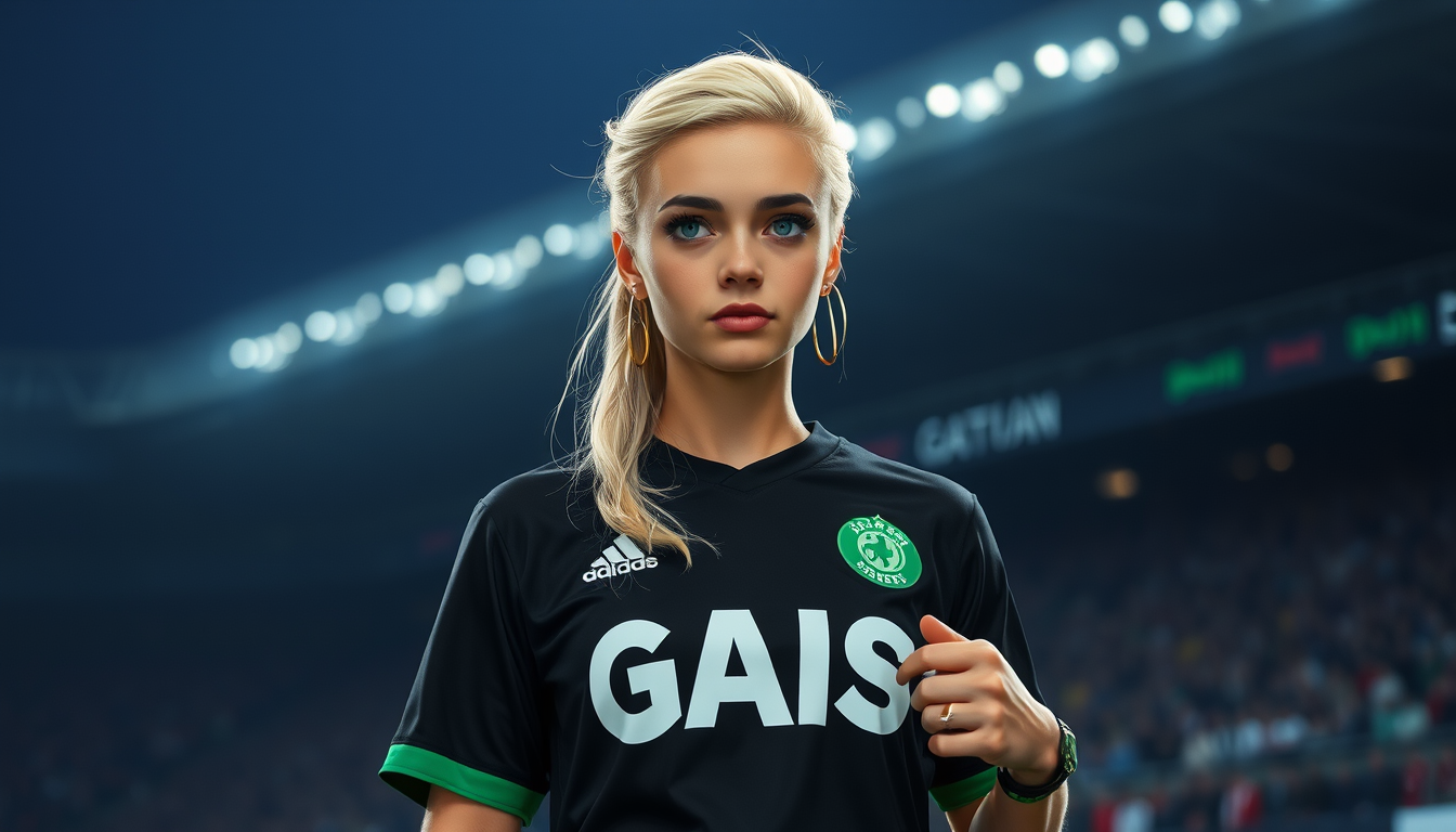 Characters idea: an original character defined by silhouette, role, outfit, palette, and expression, deliberate composition, gör en tjej med blont hår och står i klack