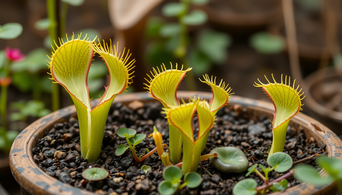 Main art studio: venus flytraps but bigger and are flatter