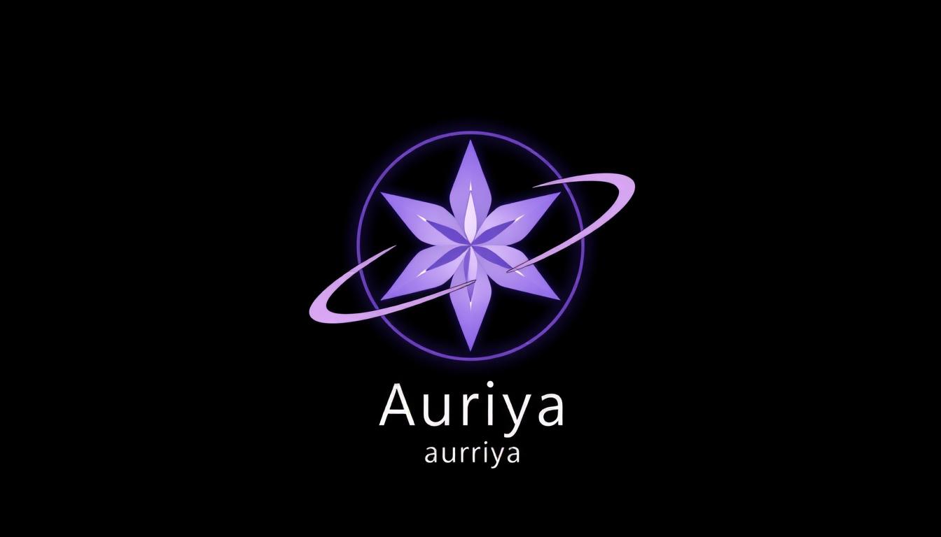 Main art studio: ⭐ Auriya Aura Star Emblem A single elegant five-point or abstract cosmic star as the main symbol A thin Saturn-style ring wrapping around the star Sof