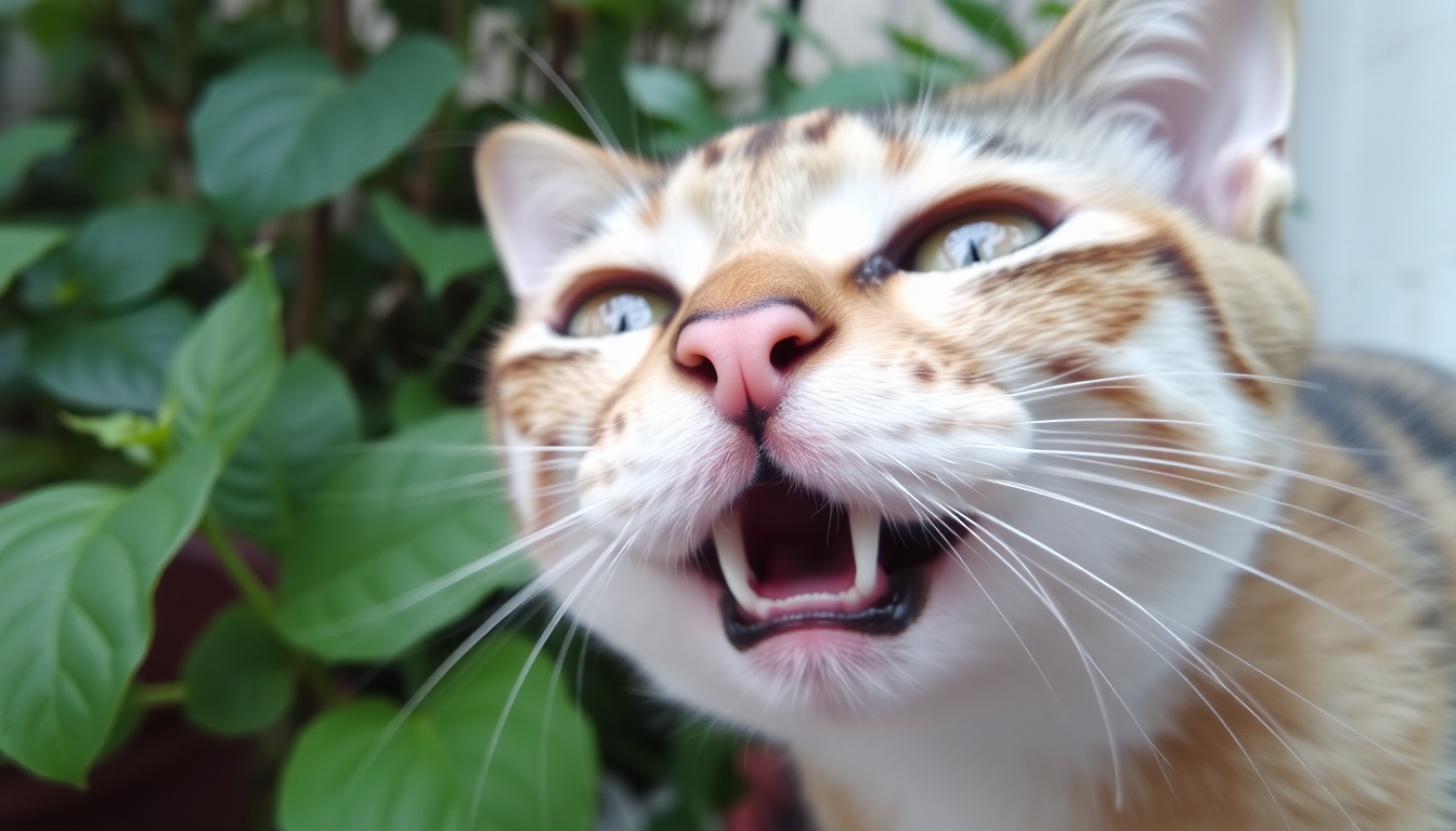 AI Art prompt example created from the prompt: Flower 🌹 Green Yellow Black Red Black Green Find Find Find Cat 🐈 Ear 👂 Ear 👂 Nose 👃 Teeth 🦷 Teeth 🦷 Mouth 👄 People People People Peo