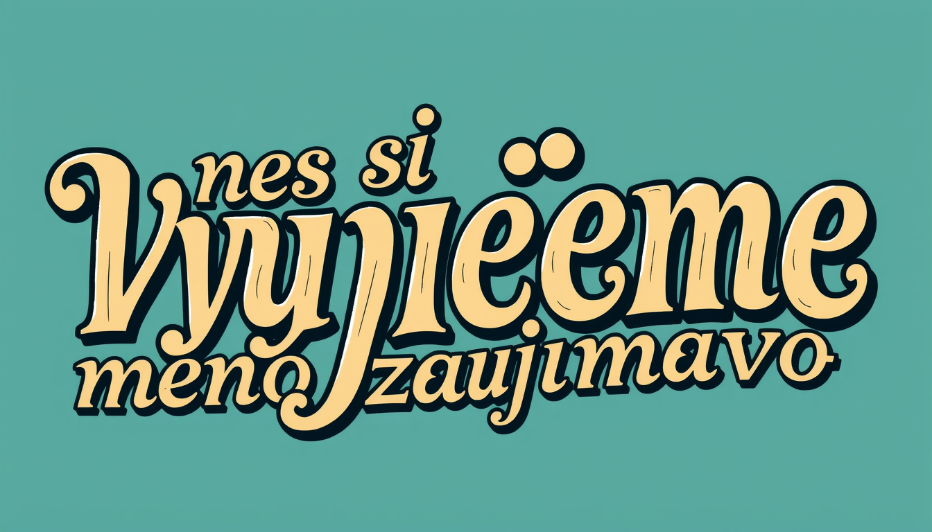 Word Art idea created from the prompt: decorative word art, stylized typography, artistic lettering, Dnes si vypíšeme meno zaujímavo , bold word art design