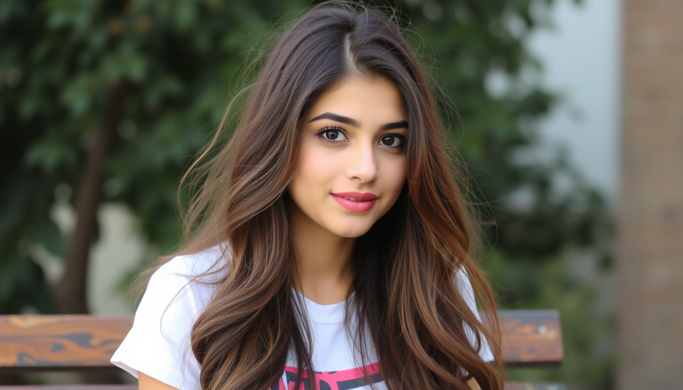 Main art studio: k cute si 18 sal ki weak girl ho os ka long hair ho compelete pick do t shirt or pant phna do or senaker bi ho or koi cute sa pose bana dina or islama