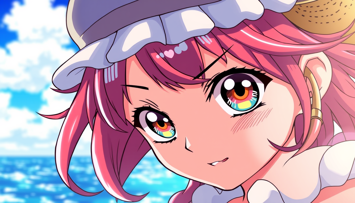Anime idea: anime style, vibrant colors, expressive eyes, Nami from one piece , detailed anime illustration