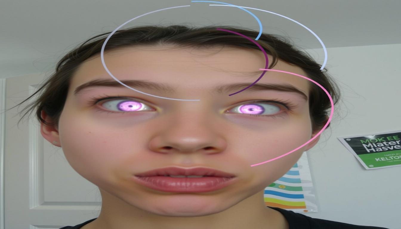Main art studio: Add dark red and pink aura and black eyes aura on tye body
