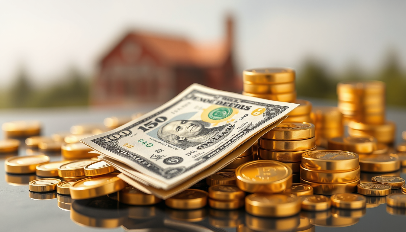 AI Art prompt example created from the prompt: viel geld und gold