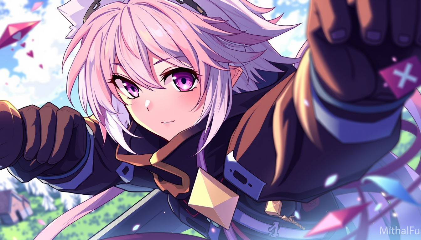 Anime idea: anime style, vibrant colors, expressive eyes, Cliffheart from Arknights , detailed anime illustration
