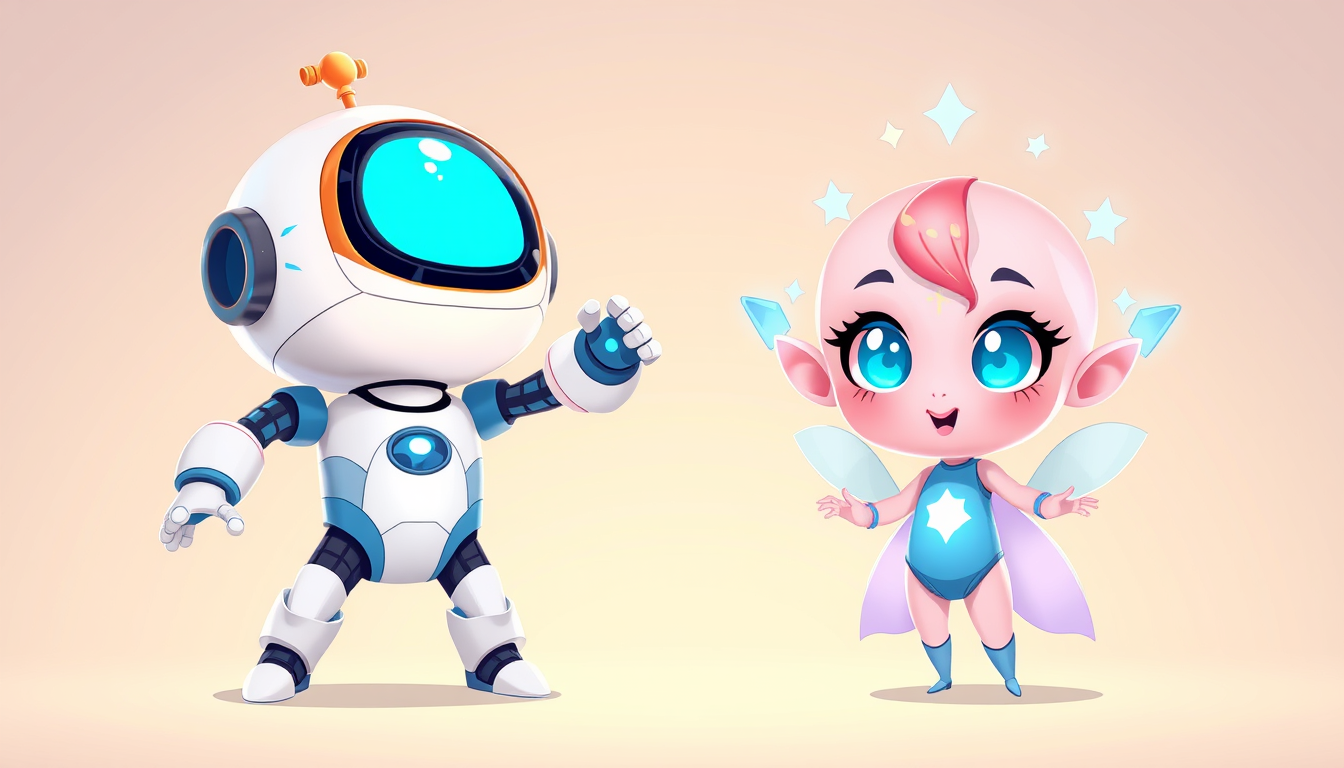 Superhero idea created from the prompt: original superhero character design, dynamic pose, bold costume, dramatic lighting, comic art energy, 1.small round friendly robot,glowing c