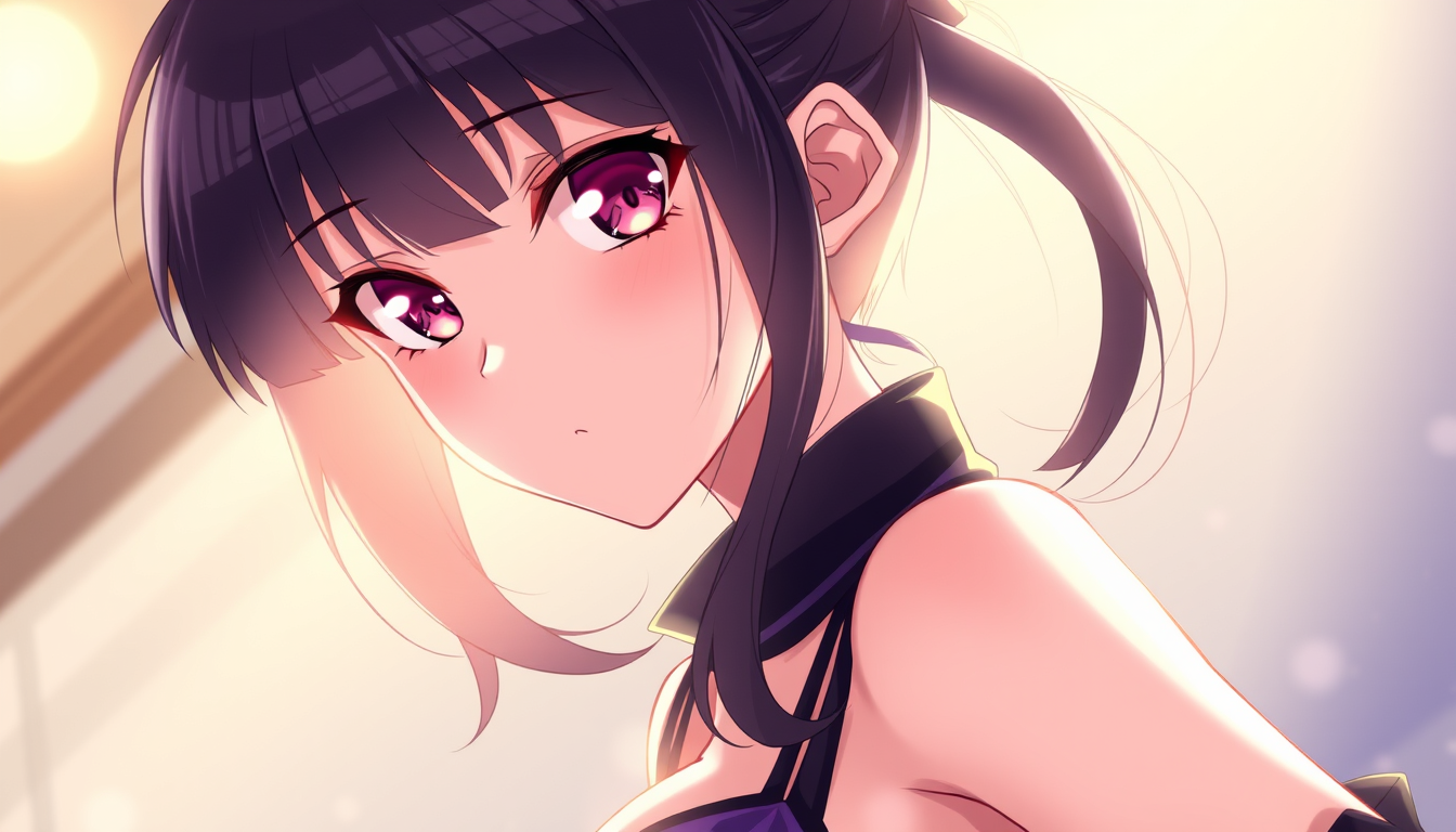 Main art studio: anime style, expressive eyes, soft rim light, female and in sexy clothes show her full body